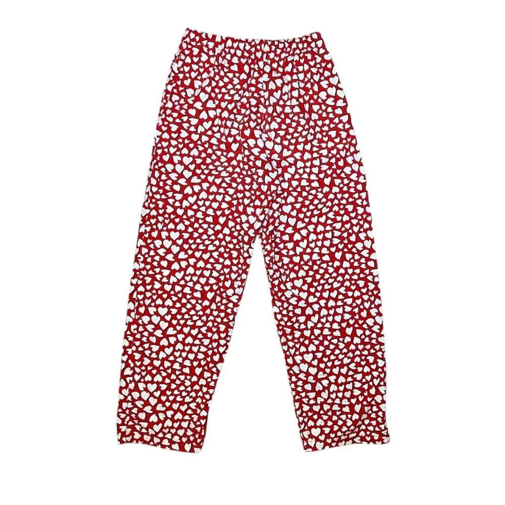 J Crew Vintage 90s Valentines Day Heart Pajama Bottoms Pants Loungewear